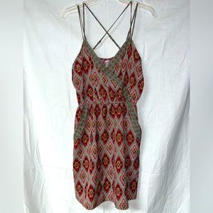 Colorful design dress with pockets size L